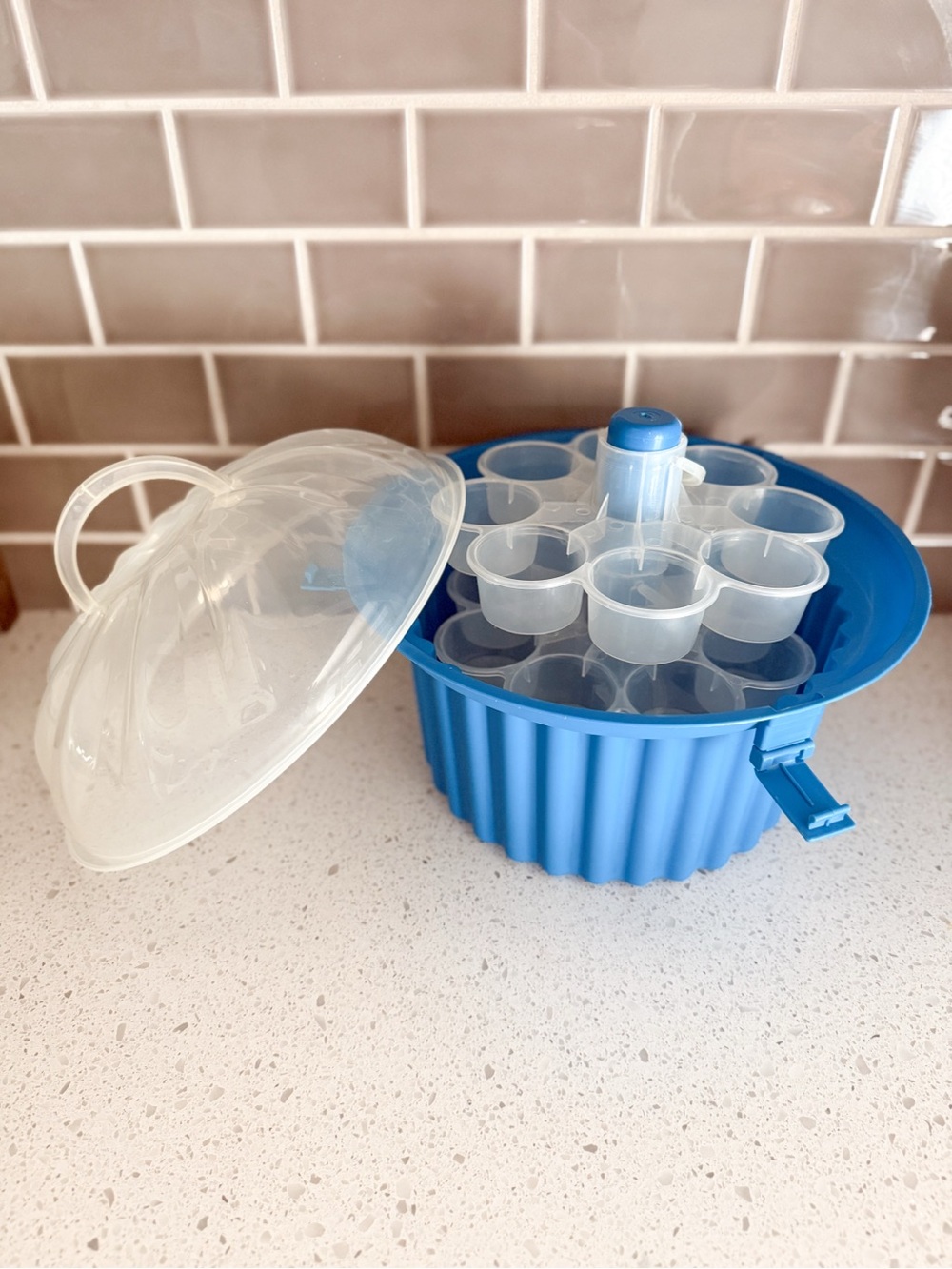 24-Cupcake Carrier Storage Container with Handle & Removable Trays